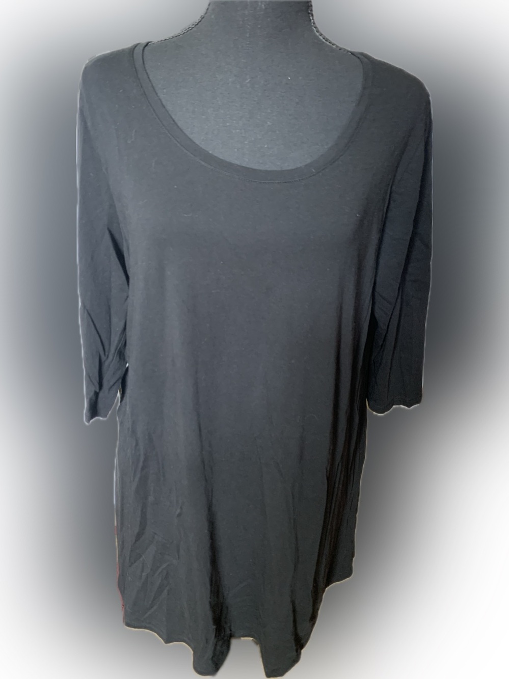 J. Jill Black Scoop Neck Tunic Top